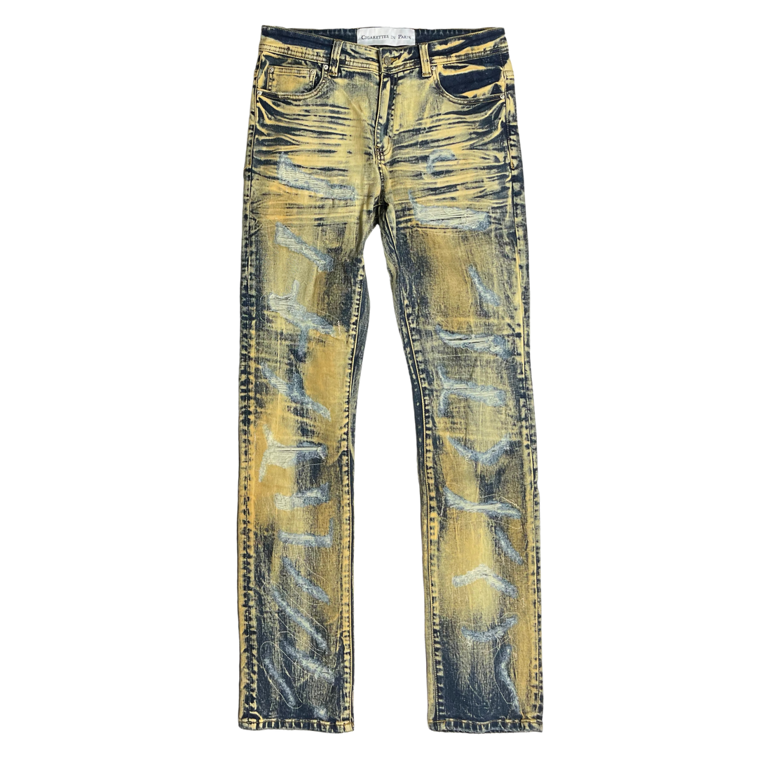 distressed jeans